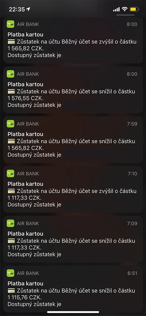  Notifications on my iPhone  